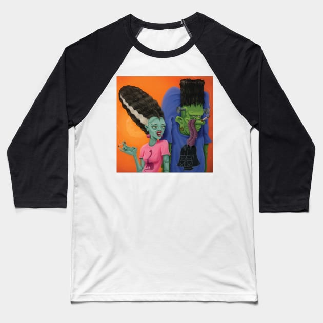 Frankie and Annette Baseball T-Shirt by artwork-a-go-go